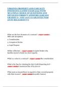 VIRGINIA PROPERTY AND CASUALTY INSURANCE LATEST EXAM 2025 WITH MULTIPLE CHOICE OF QUESTIONS AND DETAILED CORRECT ANSWERS ALREADY GRADED A&plus; AND 100&percnt; GUARANTEE PASS &lpar;JUST RELEASED&excl;&excl;&excl;&excl;&excl;&rpar;
