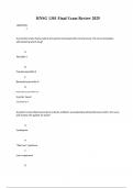 RNSG 1301 Final Exam Review 2025