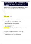 Firefighter 1 Final Test&comma; Firefighter 1&comma; Fire 1 TEST PREP Exam Questions And Answers&period;docx