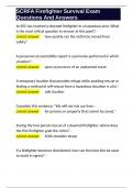 SCRFA Firefighter Survival Exam Questions And Answers&period;docx