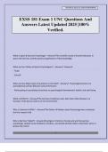 EXSS 181 Exam 1 UNC Questions And Answers Latest Updated 2025 &vert;100&percnt; Verified&period;