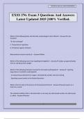 EXSS 276&colon; Exam 3 Questions And Answers Latest Updated 2025 &vert;100&percnt; Verified&period;