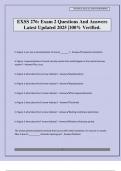 EXSS 276&colon; Exam 2 Questions And Answers Latest Updated 2025 &vert;100&percnt; Verified&period;