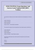 EXSS 276 FINAL Exam Questions And Answers Latest Updated 2025 &vert;100&percnt; Verified&period;