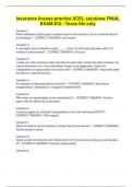 Insurance license practice XCEL solutions FINAL EXAM &num;12 - Texas life only