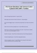 FLS Exam Questions And Answers Latest Updated 2025 &vert;100&percnt; Verified&period;