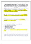 FCLE EXAM 2025 FLORIDA CIVIC LITERACY EXAMINATION EXAM &vert; QUESTIONS AND CORRECT ANSWERS &lpar;DETAILED ANSWERS&rpar; &vert; GRADED A&plus; &vert; VERIFIED ANSWERS &vert; LATEST VERSION