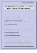 FSA Chap 08 Exam Questions And Answers Latest Updated 2025 &vert;100&percnt; Verified&period;