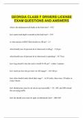 GEORGIA CLASS F DRIVERS LICENSE ACTUAL EXAM QUESTIONS AND ANSWERS