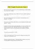 CSX Freight Conductor Quiz 3