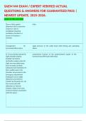 SAEM M4 EXAM &sol; EXPERT VERIFIED ACTUAL QUESTIONS & ANSWERS FOR GUARANTEED PASS &vert; NEWEST UPDATE&comma; 2025-2026&period; 