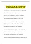 HUNTERS ED REVIEW &lpar;ALBERTA&rpar; QUESTIONS AND ANSWERS 2025