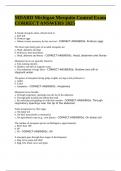 MDARD Michigan Mosquito Control Exam CORRECT ANSWERS 2025  A female mosquito takes a blood meal to&colon;  a&period; Feel full  b&period; Produce eggs  c&period; Obtain viruses necessary for her survival - CORRECT-ANSWERSb&period; Produce eggs  The three main body parts of an adult mosqui
