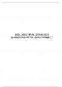  BIOL 3001 FINAL EXAM 2025 QUESTIONS WITH 100&percnt; CORRECT