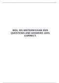 BIOL 301 MIDTERM EXAM 2025 QUESTIONS AND ANSWERS 100&percnt; CORRECT&period; &emsp;