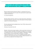 NUR 172 VSIM SKYLAR HANSEN POST TEST  QUIZ 3 QUESTIONS AND CORRECT ANSWERS