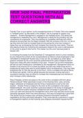 HRIR 3450 FINAL PREPARATION TEST QUESTIONS WITH ALL CORRECT ANSWERS 