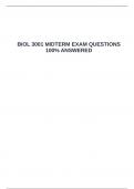 BIOL 3001 MIDTERM EXAM BUNDLE 2025