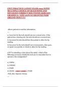 CPCT PRACTICE LATEST EXAM 2025 WITH MULTIPLE CHOICE OF QUESTIONS AND DETAILED CORRECT SOLUTIONS ALREADY GRADED A&plus; AND 100&percnt; GUARANTEE PASS &lpar;BRAND NEW&excl;&excl;&excl;&excl;&excl;&rpar;