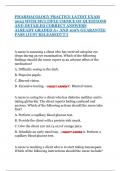 PHARMACOLOGY PRACTICE LATEST EXAM 2025 WITH MULTIPLE CHOICE OF QUESTIONS AND DETAILED CORRECT ANSWERS ALREADY GRADED A&plus; AND 100&percnt; GUARANTEE PASS &lpar;JUST RELEASED&excl;&excl;&excl;&excl;&excl;&rpar;