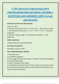 C-202 &lpar;Electrical Engineering&rpar; SACA  CERTIFICATION FOR ELECTRICAL SYSTEMS 1  QUESTIONS AND ANSWERS &lpar;100&percnt; Correct  and Accurate 