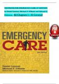 TEST BANK for Emergency Care 13th Edition   by Daniel Limmer&comma; Michael F&period; O&rsquo;Keefe and Edward T&period;  Dickinson&comma;  All Chapters 1 - 41  Covered 