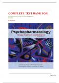 COMPLETE TEST BANK FOR Psychopharmacology Drugs The Brain And Behavior 4th Edition By Jerry Meyer
