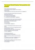 Tennessee Permit Practice Test questions and answers