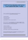 NAFI Test Exam Questions And Answers Latest Updated 2025 &vert;100&percnt; Verified&period;