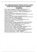 ATI COMPREHENSIVE PREDICTOR RN LATEST EXAM 2025 QUESTIONS WITH CORRECT ANSWERS