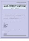 NOTARY Signing Agent Certification&period; Exam Questions And Answers Latest Updated 2025 &vert;100&percnt; Verified&period;