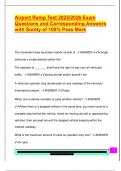 Airport Ramp Test 2025&sol;2026 Exam  Questions and Corresponding Answers  with Surety of 100&percnt; Pass Mark