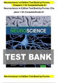Neuroscience 7th Edition TEST BANK By Augustine&comma; Purves&comma; Groh&comma; Huettel&vert; Full Guide Chapter 1 - 34