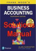 Solutions Manual for Frank Wood's Business Accounting &lpar;Volume 1&rpar; 14th Edition By Alan Sangster&comma; Frank Wood &lpar;All Chapters&comma; 100&percnt; Original Verified&comma; A&plus; Grade&rpar;