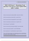 NRSG 2630 Exam 5 &ndash; Hematology Exam Questions And Answers Latest Updated 2025 &vert;100&percnt; Verified&period;