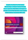 TEST BANK fo McCuistion&colon; Pharmacology&colon; A Patient-Centered Nursing Process Approach&comma; 10th Edition All Chapters fully covered With Questions And Answers&period;
