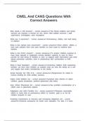 CWEL And CANS Questions With Correct Answers