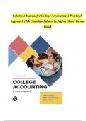 Solutions Manual for College Accounting A Practical Approach 15th Canadian Edition by Jeffrey Slater&comma; Debra Good All Chapters &vert;&vert;Complete A&plus; Guide