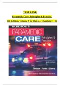 TEST BANK For Paramedic Care - Principles and Practice&comma; 6th Edition&comma; Volume 1&comma; 2&comma; 3&comma; 4&comma; 5&comma; by Bledsoe&comma; Verified Chapters&comma; Complete Newest Version 2025