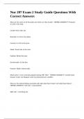 Nur 207 Exam 2 Study Guide Questions With Correct Answers
