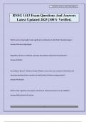 RNSG 1413 Exam Questions And Answers Latest Updated 2025 &vert;100&percnt; Verified&period;