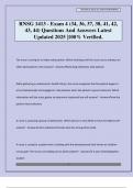 RNSG 1413 - Exam 4 &lpar;34&comma; 36&comma; 37&comma; 38&comma; 41&comma; 42&comma; 43&comma; 44&rpar; Questions And Answers Latest Updated 2025 &vert;100&percnt; Verified&period;