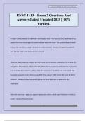 RNSG 1413 &ndash; Exam 2 Questions And Answers Latest Updated 2025 &vert;100&percnt; Verified&period;