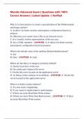 Mendix Advanced Exam &vert; Questions with 100&percnt;  Correct Answers &vert; Latest Update  &vert; Verified