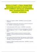 BDS B-12 PART 1 FINAL EXAM PREP  2025&sol;2026 ACCURATE QUESTIONS  WITH CORRECT DETAILED ANSWERS &vert;&vert;  100&percnt; GUARANTEED PASS  <RECENT VERSION> 
