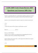 CON 1100V Unit 2 Exam Review 2025 Questions and Answers 100&percnt; Pass