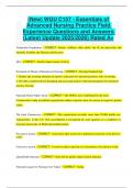 &lpar;New&rpar; WGU C157 - Essentials of Advanced Nursing Practice Field  Experience Questions and Answers &lpar;Latest Update 2025&sol;2026&rpar; Rated A&plus; 