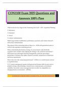 CON1100 Exam 2025 Questions and Answers 100&percnt; Pass