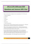 DUA CON 1100 exam 2025 Questions and Answers 100&percnt; Pass