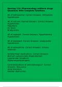 Nursing 114&colon; Pharmacology midterm drugs Questions With Complete Solutions
